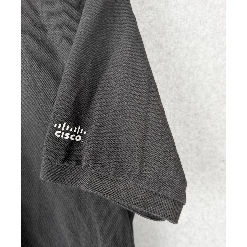 Lacoste Classic Fit Black Polo Shirt XXL Cisco Avnet Be Impactful 100% Cotton - Picture 7 of 14